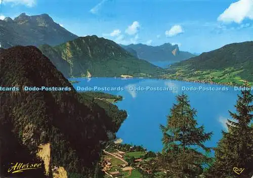 D183670 Attersee. Perle im Salzkammergut. Blick von der Madlschneid. Hollengebir