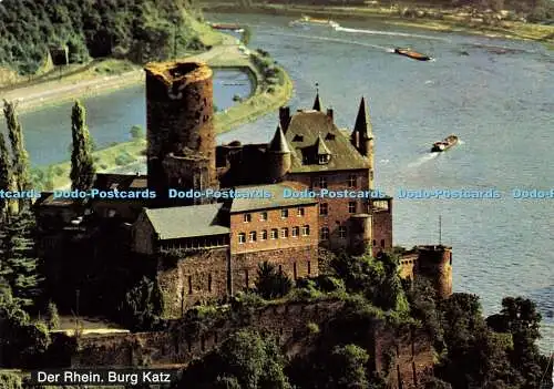 D183676 Der Rhein. Burg Katz. Cramers Kunstanstalt. 1981