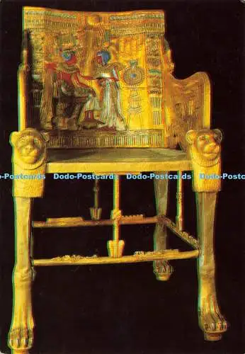 D185122 Kairo. Ägyptisches Museum. König Golden Throne. Lehnert und Landrock