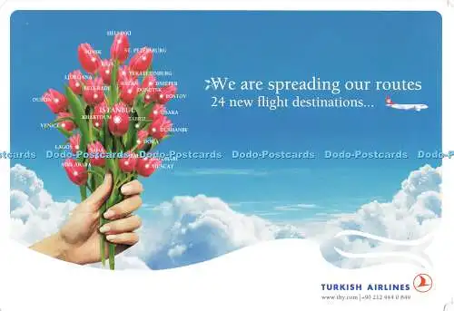 D188309 Wir verteilen Pur Routes. 24 neue Flugziele. Turkish Airline