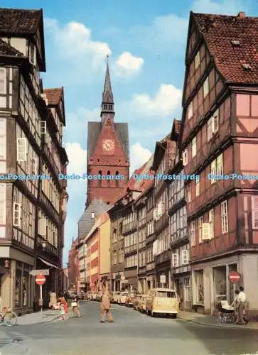D186859 Hannover. Kramerstrasse mit Marktkirche. Lux. Agfa Farbe