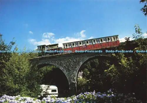 D189987 Snowdon Mountain Railway. Dieselmotor auf Viadukt. Richter. C 11718