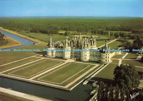 D190062 Chambord. La Facade Nord Ouest. du Chateau XVI siecle vue d Avion. Valoi