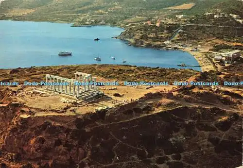 D190088 Athen. Sounion. Poseidon Tempel. Airview