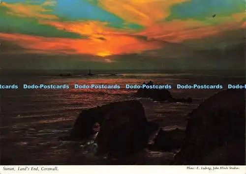 D190194 Cornwall. Land End. Sonnenuntergang. John Hinde. E. Ludwig. 1982