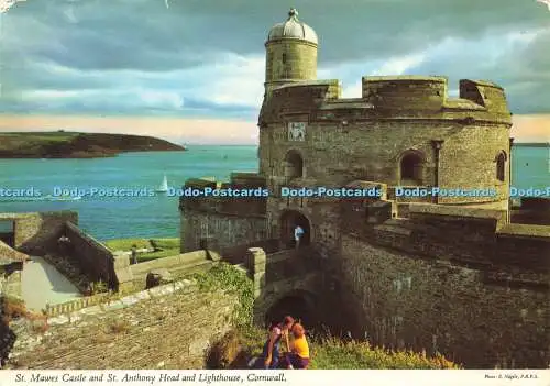 D190196 Cornwall. St. Mawes Castle und St. Anthony Head and Lighthouse. John Hin