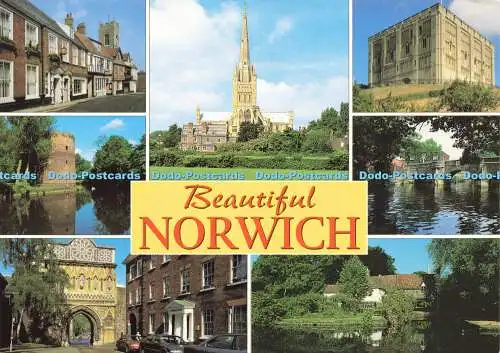 D188568 Schönes Norwich. Princes Street. Kuhturm. Fähre ziehen. Fluss Wensum.