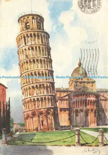 D185456 Pisa. Der schiefe Turm. B. F. Saiga. 1956