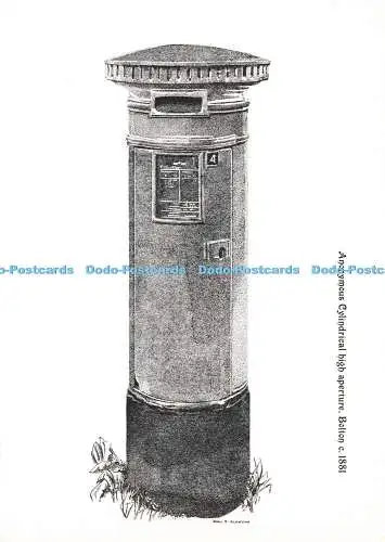 D187195 Bolton. Anonyme zylindrische hohe Blende. um 1881. Kalenderdruck.