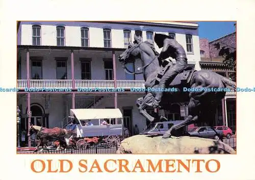 D190311 Old Sacramento. Pony Express Monument. Terrell Verlag. Ken Raveill.