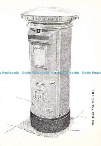 D187227 E II R Säule Boc. Erstdruck. NWPB Serie 5. 1953