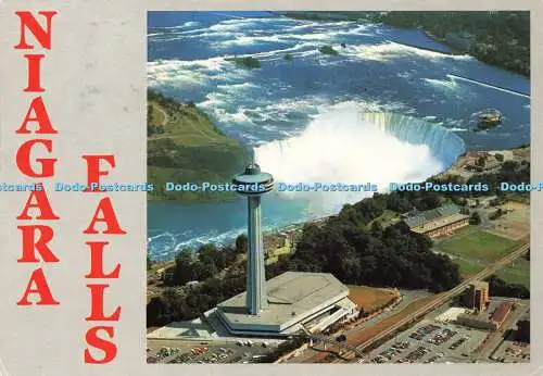 D190361 Niagarafälle. Der international berühmte 520 Fuß hohe Skylon-Turm mit