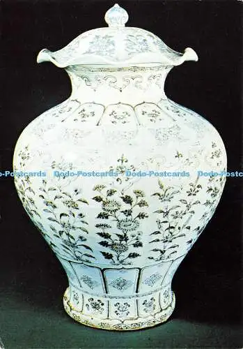 D185513 Peking. Die chinesische Ausstellung. Nummer 364. Weiße Porzellan Vase und Cov