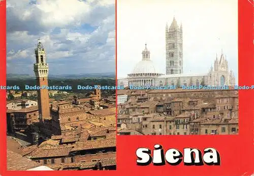 D190370 Siena. Il Palazzo Comunale e il Duomo. AL. SA. BA. Grafiche. s.r.l. Mu