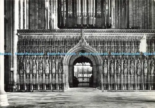 D187304 York Minster. Der Bildschirm. Gordon Fraser Karte. W. J. Grün