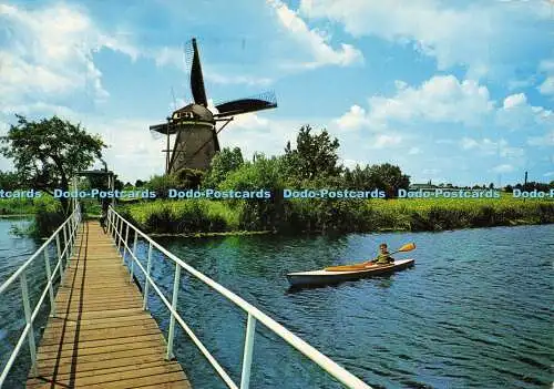 D188753 Holländische Windmühle. Kinderdijk. Gebr. Spanjersberg