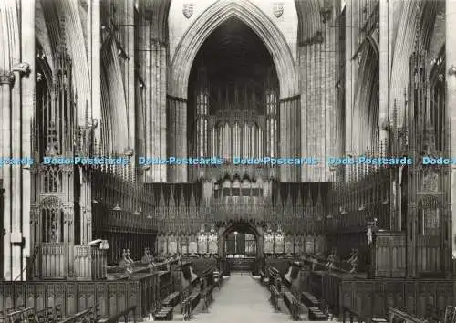 D187310 York Minster. Yorkshire. Chor Lookin East. Gordon Fraser Karte. W. J. Gr