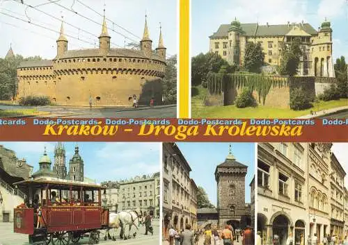 D188768 Krakau. Droga Krolewska. Krajowa Agencja Wydawnicza. Multi View