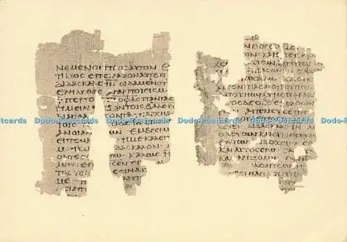D187355 British Museum. Fragmente eines unbekannten Evangeliums. Zwei Blätter aus einem Papyru