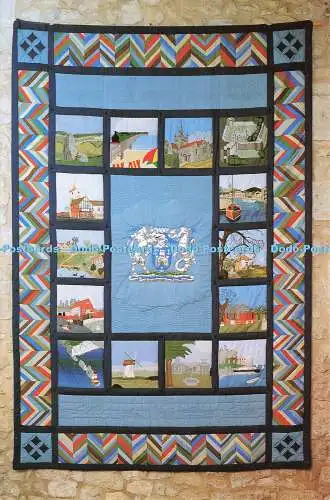 D185672 The Isle of Wight Quilt. Entworfen und von Mitgliedern der Isle of W