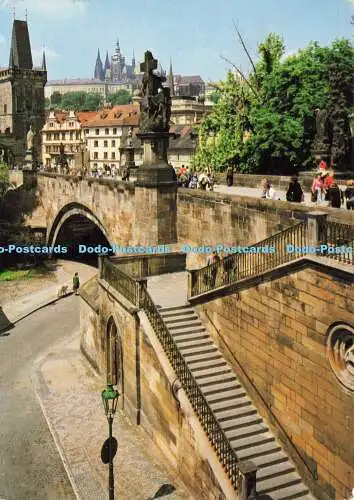 D185675 Praha. Die Prager Burg Hradschin und die Karlsbrücke. Drücken Sie C. T. K.