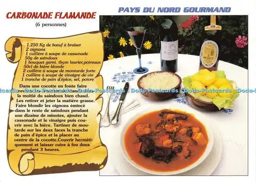 D190534 Carbonade Flamande. Pays du Nord Gourmand. Recette de la carbonade flama