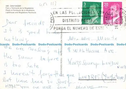 D185701 Santander. Leuchtturm und Halbinsel Magdalena. Almacenes Rodu. Multi Vie