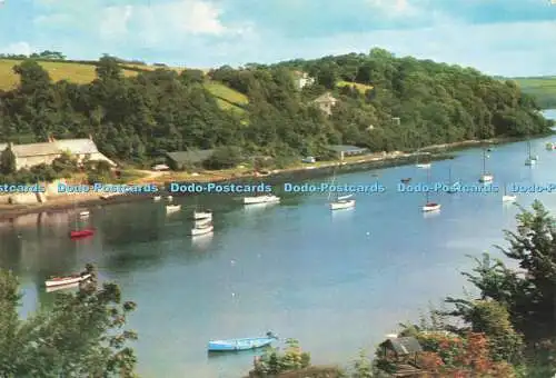 D187479 Feock. Pill Creek. Geschützter Hafen mit Blick auf die Fall-Mündung. D.E.M.