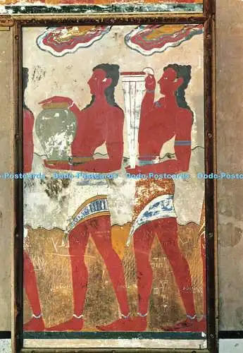 D185748 Heraklion. Fresko des Cnossos-Palastes. Rotalcolor