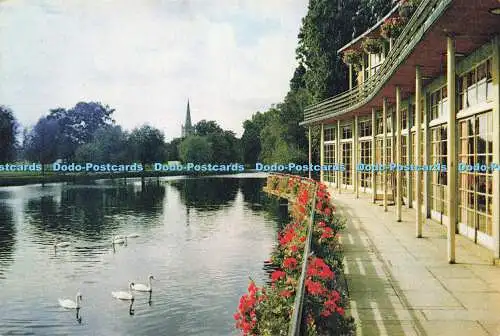 D190617 Avon von der Shakespeare Memorial Theatre Terrasse. Stratford upon Avon. Dix