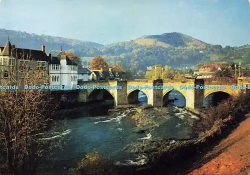 D187505 Clwyd. Llangollen. Brücke über den Fluss Dee. J. Arthur Dixon