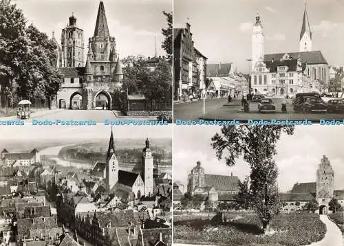 D190621 Ingolstadt. Am Rathaus. Stadtmauerpartie und Dom. Frila. F. Lauterbach.