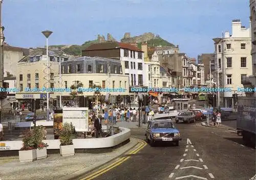 D188956 Hastings. Stadtzentrum und Schloss. Richter. C 7460. John Edwards