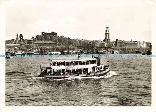 D188958 Hamburg. Hafen mit Seewarte und Michaeliskirche. Schoning