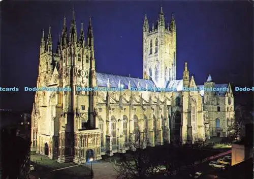 D187516 Kathedrale von Canterbury. Flutlichtblick auf die Kathedrale von Südwesten. Ca