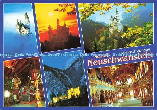 D187541 Schloss Neuschwanstein. Hohenschwangau. Thronsaal. Huber. Nr. 8542. Mult
