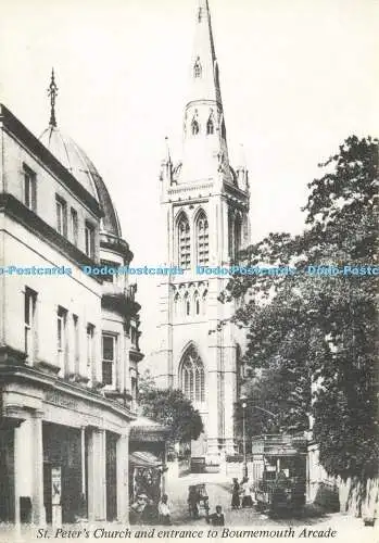 D185815 St. Peter Kirche und Eingang zur Bournemouth Arcade. Apollo Press. Cotto
