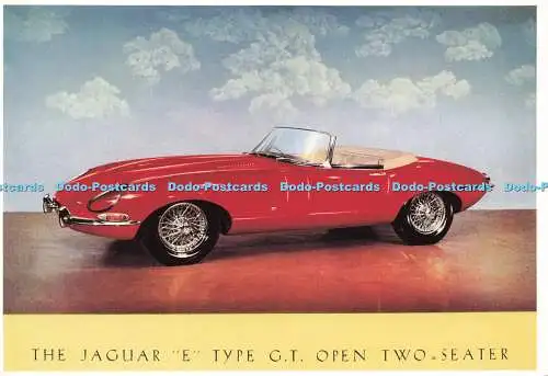 D189004 Der Jaguar E Type. G. T. Offener Zweisitzer. Postkarte Wasserhaus