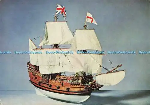 D189040 Die Mayflower. 1620. Modell. Die Art des kleinen Handelsschiffes, auf dem die