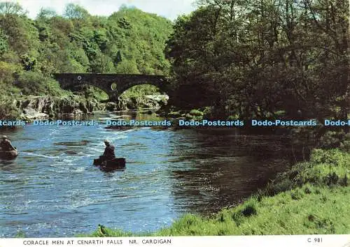 D190736 Coracle Men at Cenarth Falls. Nr. Strickjacke. C 981. Richter. 1980