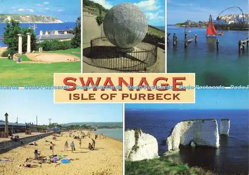 D189106 Insel Purbeck. Swanage. Old Harry Rocks. Peveril Point. Toller Globus. J