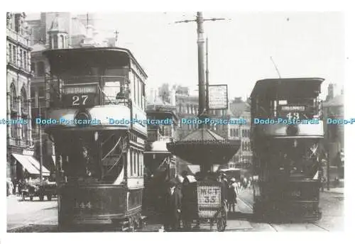 D187692 Piccadilly. Manchester. Die Nr. 27 to Old Trafford und die Nr. 43. bis Gr