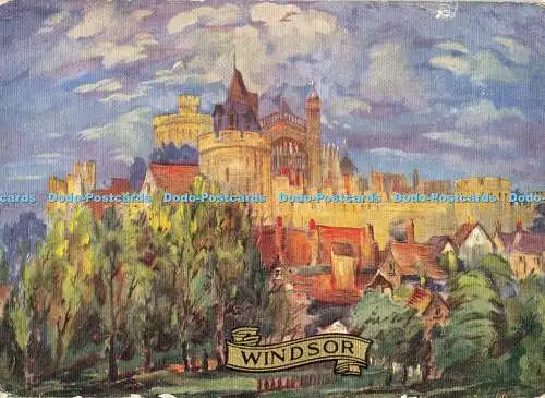 D187727 Windsor Castle. vom Bahnhof. Cornish Riviera Press. Serie