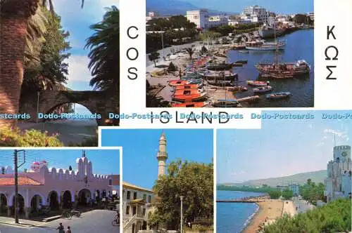 D190839 Cos Island. Souvenir von Cos. Griechenland. D. Davaris Athen. Multi View