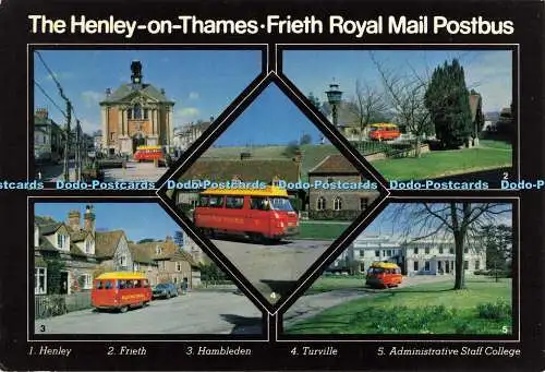 D187810 Die Henley an der Themse. Frieth Royal Mail Postbus. Hambledon. Turville. Anzeige