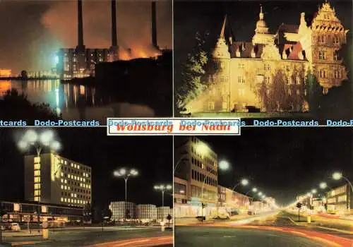 D190938 Wolfsburg bei Nacht. Ferd. Lagerbauer. Elha. Multi View