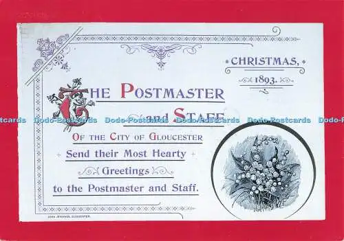 D187832 Der Postmeister und Stab. Weihnachten 1893. Nationales Postmuseum. Fulmar