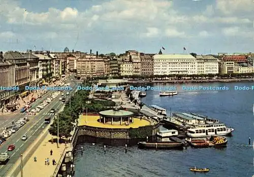 D189288 Hamburg. Jungfernstieg und Binnenalster. Krüger. 1960