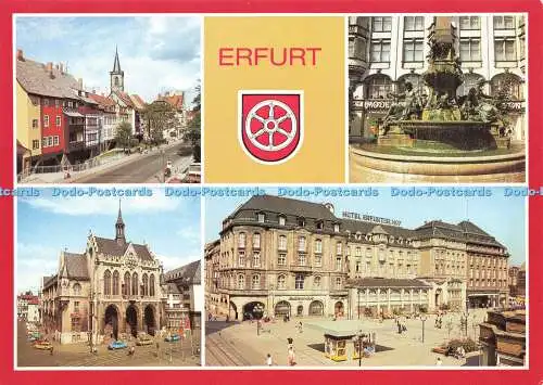 D191016 Erfurt. Kramerbrücke. Monumentalbrunnen. Rathaus. Hotel Erfurter Hof. Bi