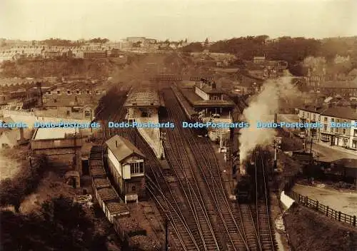 D191119 Dampfstation aus der Ära. Bangor aus der Vogelperspektive. Nr. 2. Schienenfotodruck